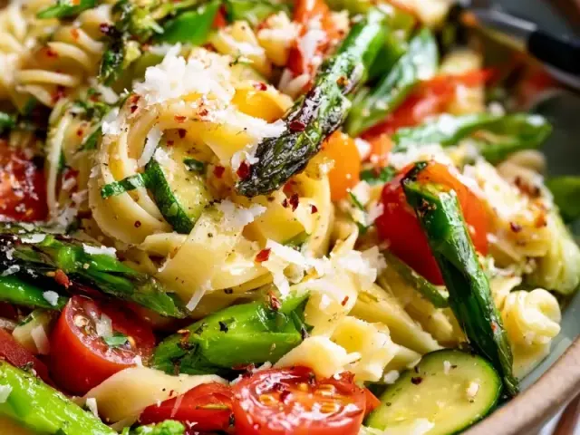 Backyard Summer Pasta Primavera: A Cool Coffee Twist