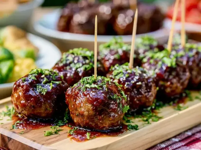 Iced Coffee-Infused BBQ Meatballs for Summer Cookouts