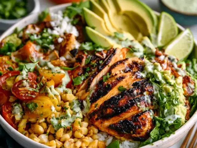 Juicy Summer Cilantro Lime Chicken Bowl Recipe