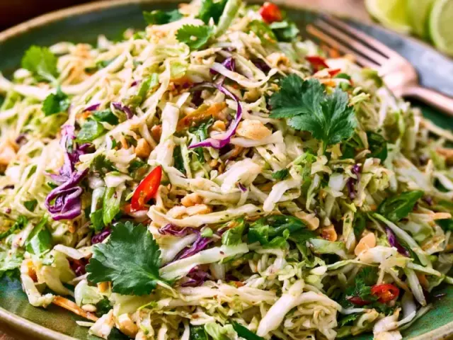 Light Summer Cabbage Crunch Salad with Citrus Vinaigrette