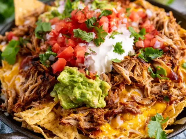 No-Fuss Crockpot Shredded Pork Nachos for Game Day