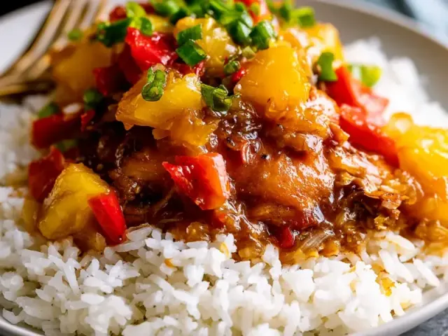 Quick Crockpot Hawaiian Chicken