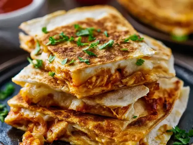 Quick Summer BBQ Chicken Quesadillas with Coffee BBQ Sauce